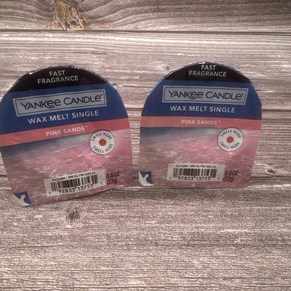 Yankee Candle Pink Sands Home Sweet Home Wax Melt Single Tarte Lot of 2 NEW